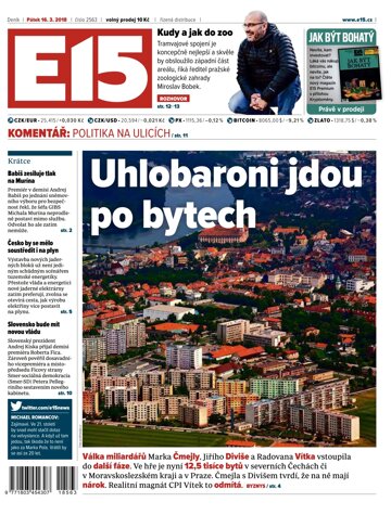 Obálka e-magazínu E15 16.3.2018