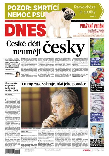 Obálka e-magazínu MF Dnes 23.5.2018