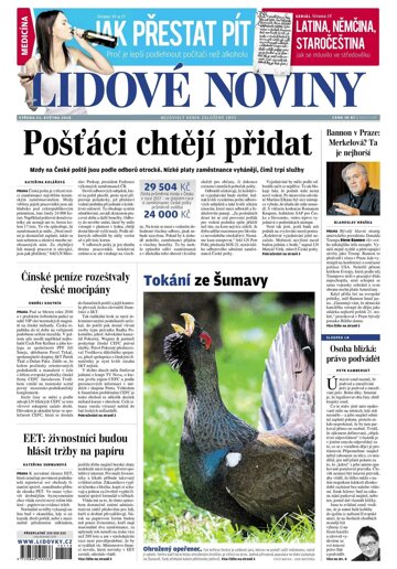 Obálka e-magazínu Lidové noviny 23.5.2018