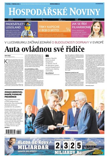 Obálka e-magazínu Hospodářské noviny 109 - 7.6.2018