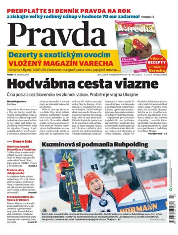 Obálka e-magazínu Pravda 18. 1. 2019