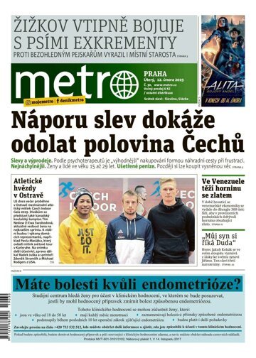 Obálka e-magazínu deník METRO 12.2.2019