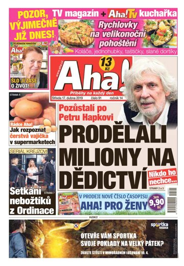 Obálka e-magazínu AHA! 17.4.2019