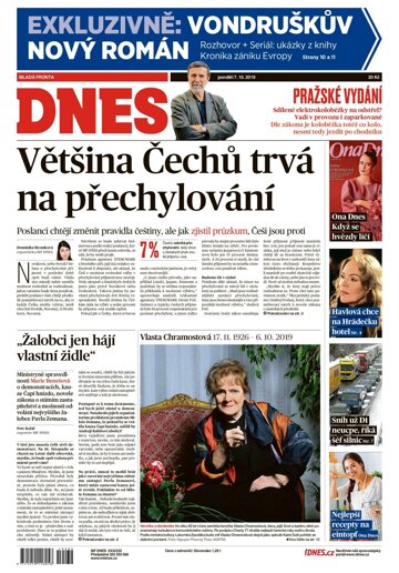 Obálka e-magazínu MF Dnes 7.10.2019