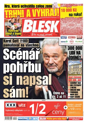 Obálka e-magazínu Blesk 10.10.2019