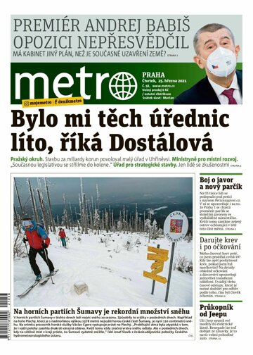 Obálka e-magazínu deník METRO 25.3.2021