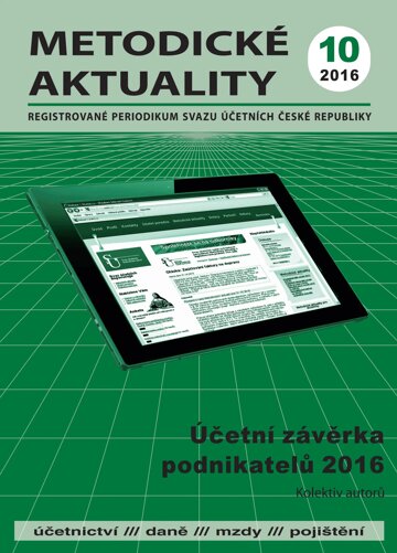 Obálka e-magazínu Metodické aktuality Svazu účetních 10/2016
