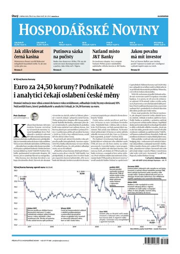 Obálka e-magazínu Hospodářské noviny 146 - 1.8.2023