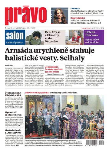 Obálka e-magazínu Deník Právo 19.6.2025