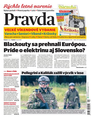 Obálka e-magazínu Pravda 18. 7. 2025