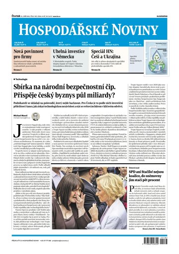 Obálka e-magazínu Hospodářské noviny 187 - 25.9.2025