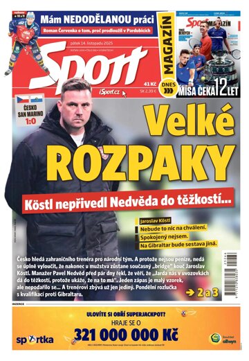 Obálka e-magazínu Sport 14.11.2025