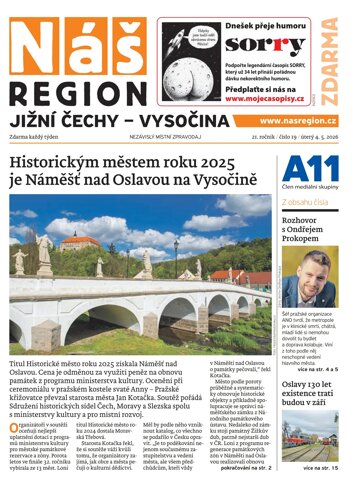 Obálka e-magazínu Náš Region - Vysočina 19/2026