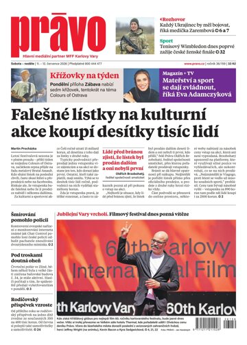 Obálka e-magazínu Deník Právo 11.7.2026