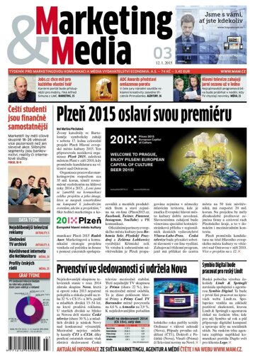 Obálka e-magazínu Marketing & Media 3 - 12.1.2015