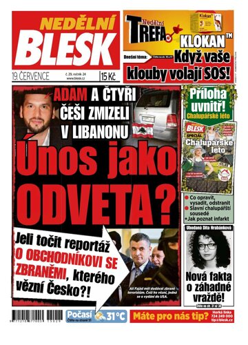 Obálka e-magazínu Nedělní Blesk 19.7.2015