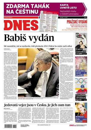 Obálka e-magazínu MF Dnes 7.9.2017