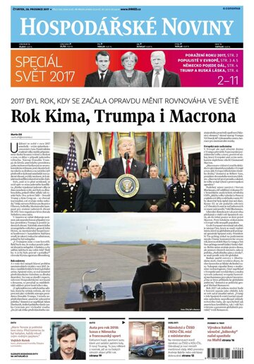 Obálka e-magazínu Hospodářské noviny 249 - 28.12.2017