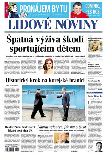 Obálka e-magazínu Lidové noviny 28.4.2018