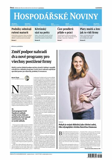 Obálka e-magazínu Hospodářské noviny 047 - 9.3.2021