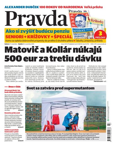 Obálka e-magazínu Pravda 27. 11. 2021