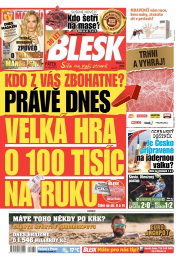 Obálka e-magazínu Blesk 14.10.2022