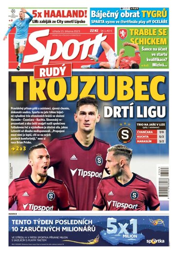 Obálka e-magazínu Sport 15.3.2023