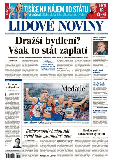 Obálka e-magazínu Lidové noviny 21.8.2023