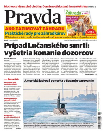 Obálka e-magazínu Pravda 7. 11. 2023