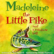 Madeleine the Little Pike and a rainbow ball