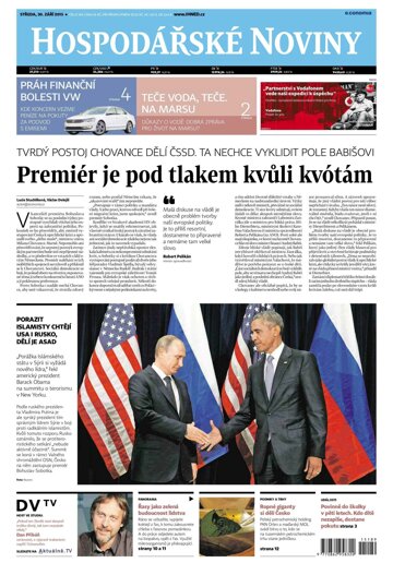 Obálka e-magazínu Hospodářské noviny 189 - 30.9.2015