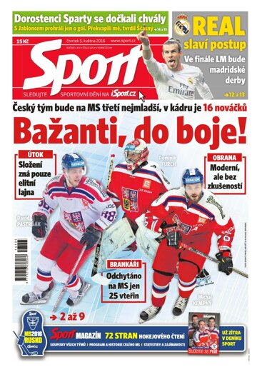 Obálka e-magazínu Sport 5.5.2016