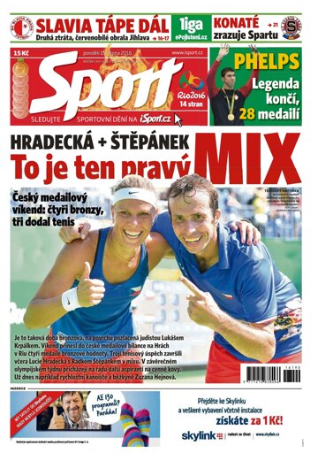 Obálka e-magazínu Sport 15.8.2016