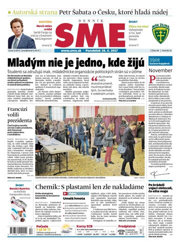 Obálka e-magazínu SME 24.4.2017