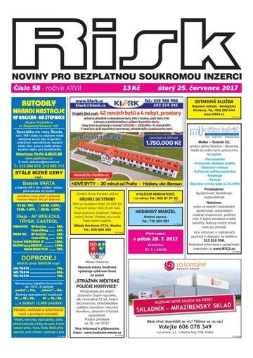 Obálka e-magazínu Risk58/2017