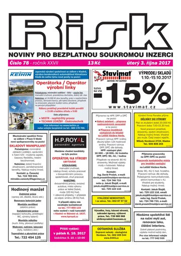 Obálka e-magazínu Risk 78/2017