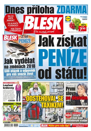 Obálka e-magazínu Blesk 9.4.2018