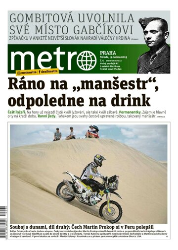 Obálka e-magazínu deník METRO 9.1.2019