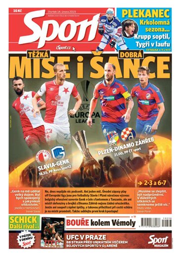 Obálka e-magazínu Sport 14.2.2019