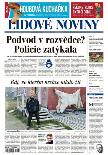 Obálka e-magazínu Lidové noviny 24.8.2019