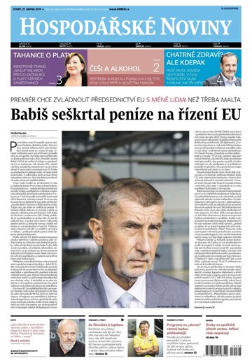 Obálka e-magazínu Hospodářské noviny 165 - 27.8.2019