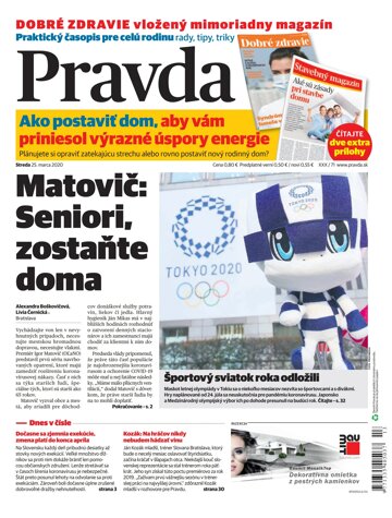 Obálka e-magazínu Pravda 25. 3. 2020