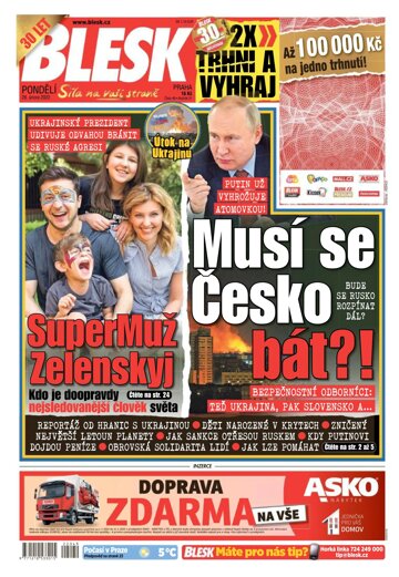 Obálka e-magazínu Blesk 28.2.2022