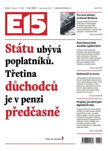 Obálka e-magazínu E15 7.7.2022