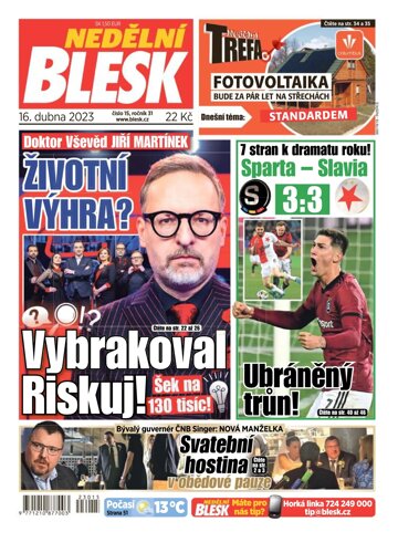 Obálka e-magazínu Nedělní Blesk 16.4.2023