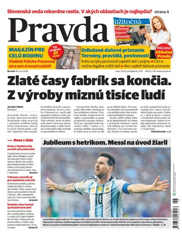 Obálka e-magazínu Pravda 18. 6. 2026