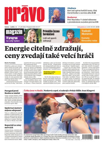 Obálka e-magazínu Deník Právo 26.9.2026