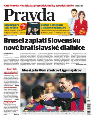 Obálka e-magazínu Pravda 27. 11. 2014