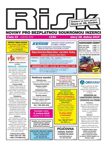 Obálka e-magazínu Risk 33/2015