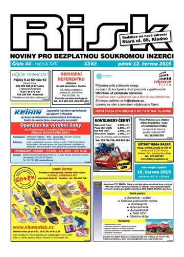 Obálka e-magazínu Risk 44/2015